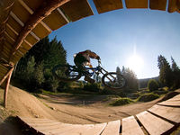 Mountainbiken im Bikepark Geißkopf bei Bischofsmais im Bayerischen Wald