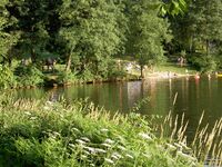 Badestrand am Freudensee bei Hauzenberg im südlichen Bayerischen Wald