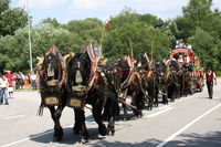 Festeinzug mit Zehnerzug beim Pichelsteinerfest in der Kreisstadt Regen