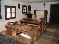 Schulsaal im Schulmuseum Fronau bei Roding im Land der Regenbogen
