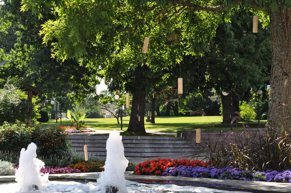 Blick vom Lindenplatz in den Kurpark