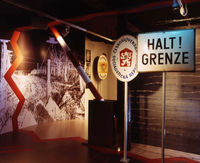 Nachbildung der Staatsgrenze zu Tschechien im Grenzland- und Trenckmuseum Waldmünchen
