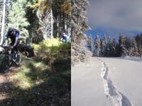 Mountainbike-Touren und Schneeschuhwandern