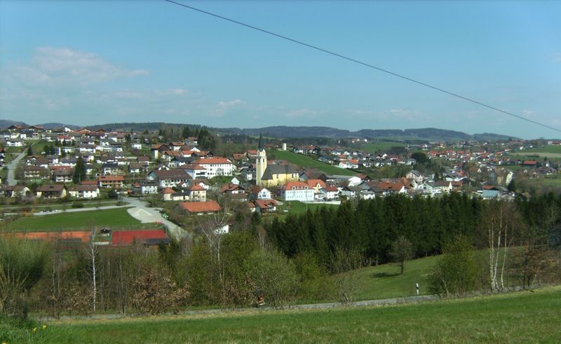 Blick auf Aicha vorm Wald im Bayerischen Wald
