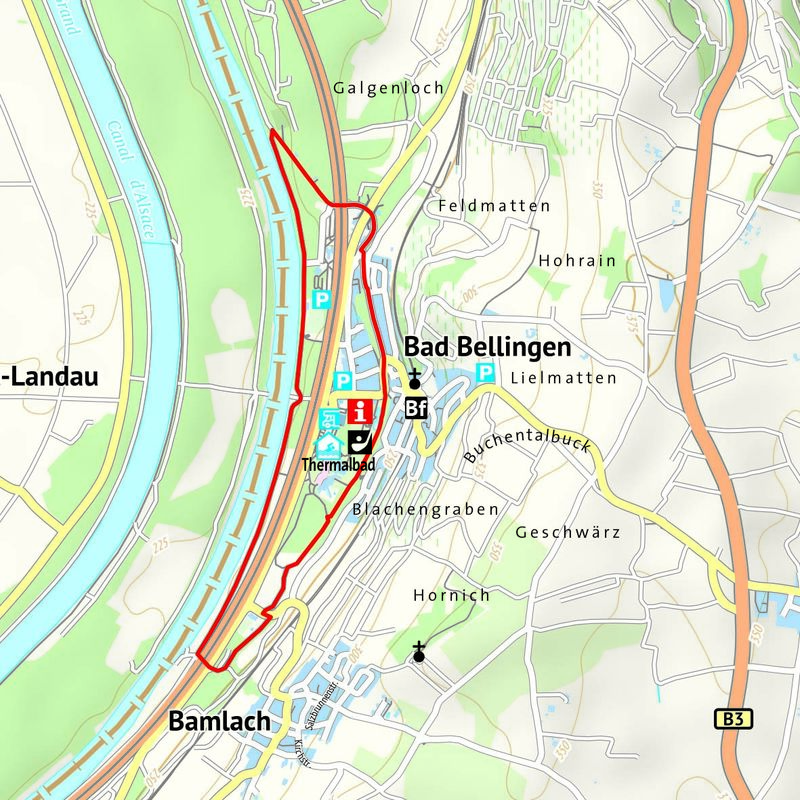 Großer Rundweg im Rheinvorland