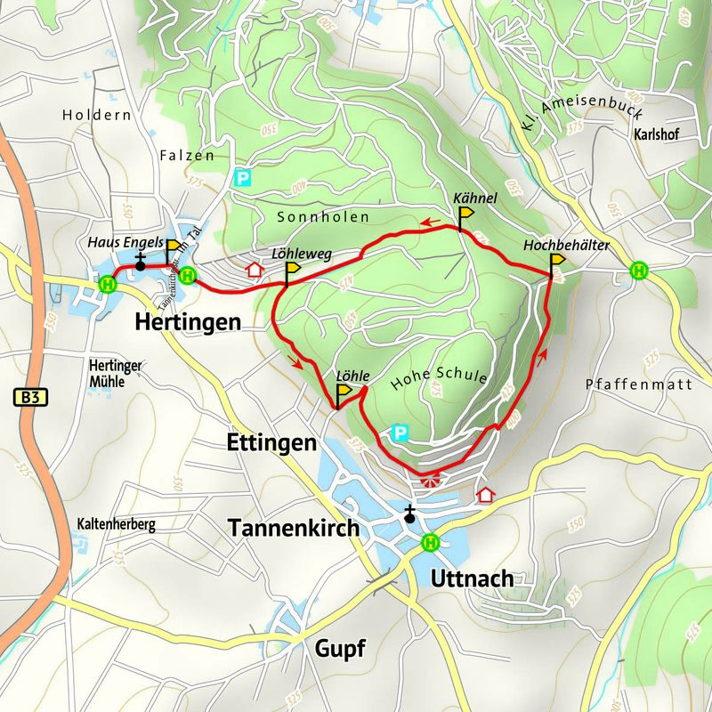 Wanderung um den Berg "Hohe Schule"