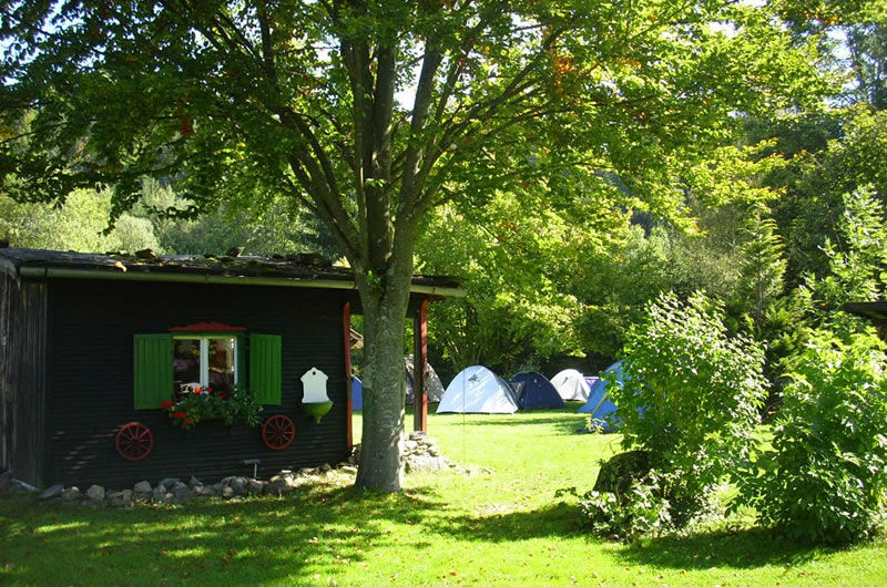 Der Campingplatz in Regenhütte am Fuße des Großen Arber