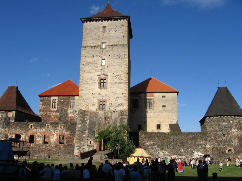 Blick auf die Wasserburg Schwihau zwischen Klattau und Pilsen in Böhmen