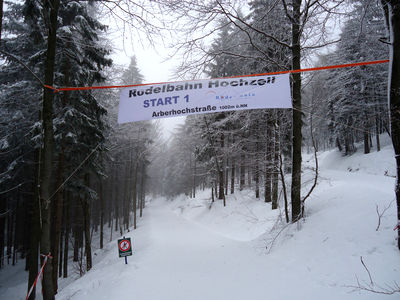 Start bei der Waldrodelbahn Hochzell in Bodenmais