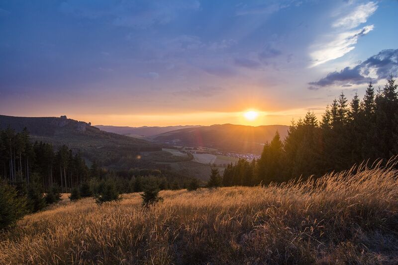 Sonnenuntergang auf dem Ginsterkopf