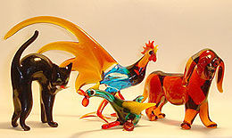 Glastiere aus dem Glasstudio Fuchs