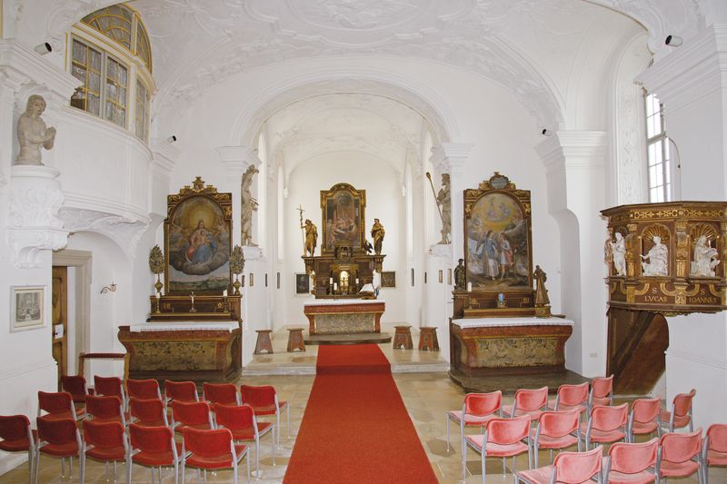 Innenansicht der Schlosskapelle in Ellwangen