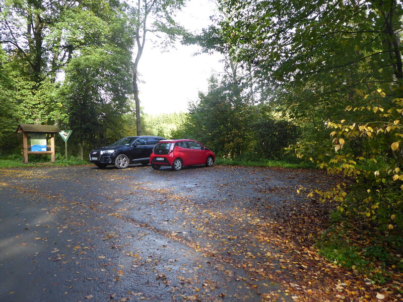 Ausgangspunkt für viele Wanderungen - der Wanderparkplatz Röspe.