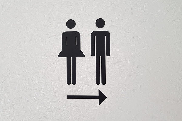 Toilet information sign