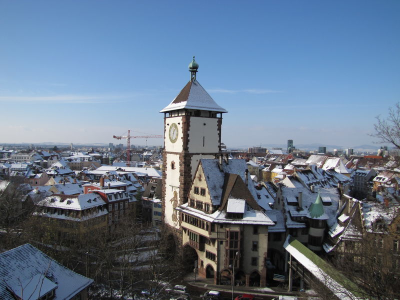 Fribourg Schwabentor en hiver