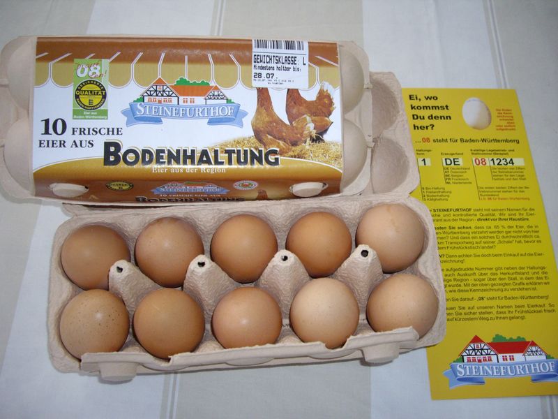 Eier aus Bodenhaltung