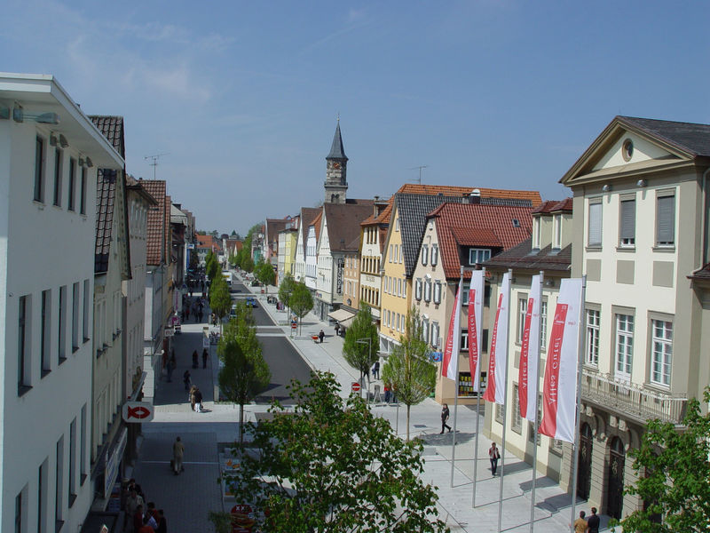 Die Hauptstraße in Göppingen