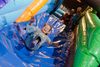 Child on bouncy castle slide