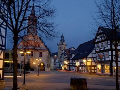 Blick in die Korbacher Altstadt
