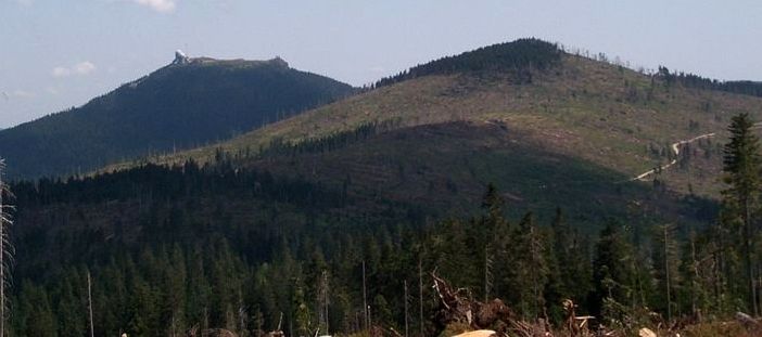 Blick auf den Kleinen Arber (im Hintergrund der Große Arber)
