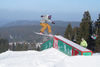 Snowboarder im Snowpark Oberhof