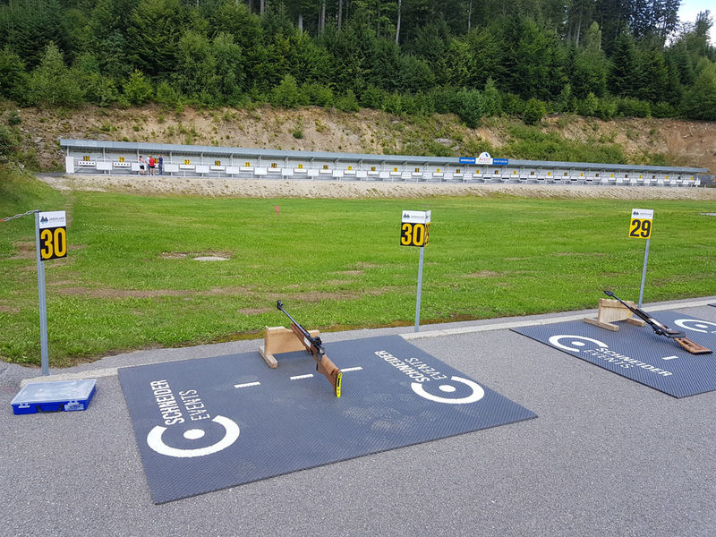 Biathlon für Jedermann am Großen Arber im Bayerischen Wald.