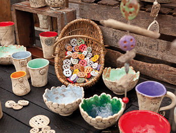 handgefertigte Produkte von KnoppTopp Keramik, Foto: Julia Otto