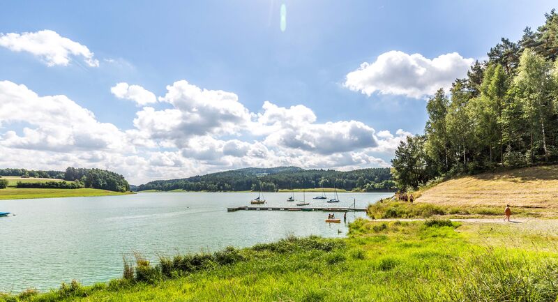 Der Eixendorfer Stausee im Oberpfälzer Wald
