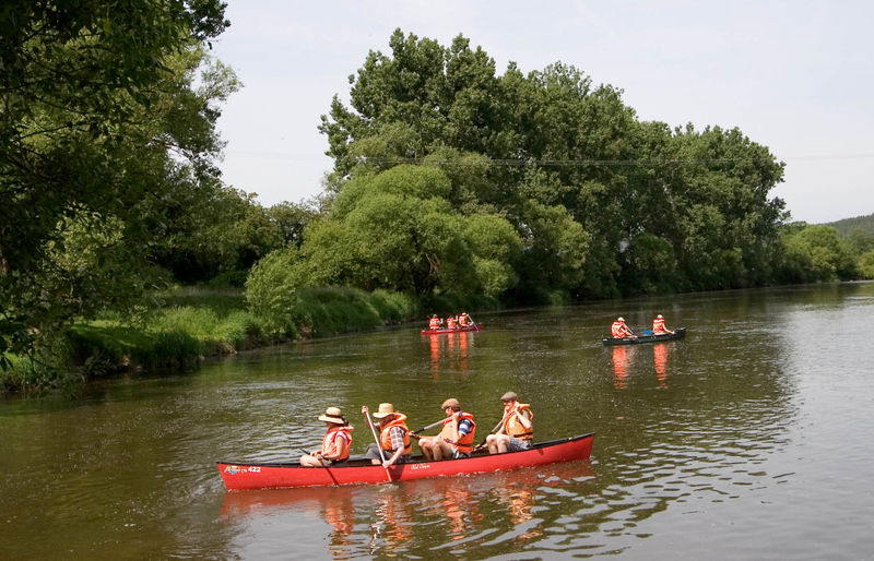 Kanutour auf dem Fluss Regen bei Nittenau