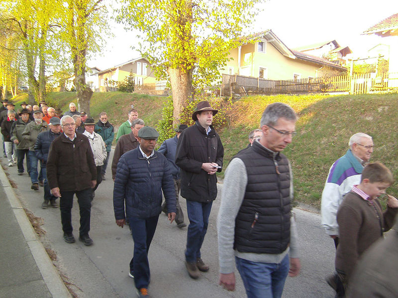 52 Emmausjümger zogen am Ostermontag 2019 von Kapelle zu Kapelle