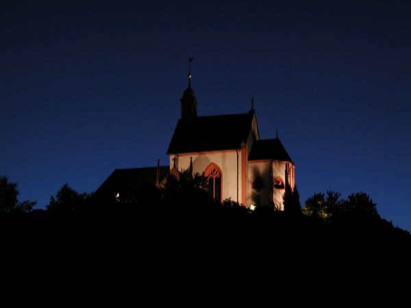Wendelinuskapelle in Weisenbach bei Nacht