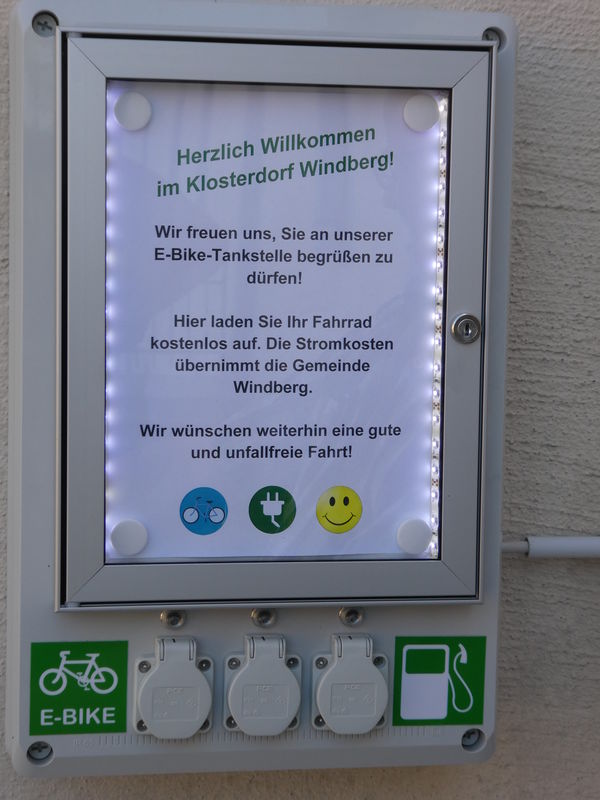 E Bike Ladestation Windberg Bayerischer Wald