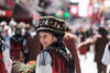 Frau in Zermatter Tracht am Folklore Festival 