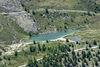 The Grünsee lake above Zermatt is popular for swimming.