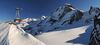 Die Fahrt zum Matterhorn glacier paradise führt ganz nahe zu den höchsten Bergen des Alpenbogens.