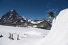 The jumps look even more beautiful with the Matterhorn in the background. 
