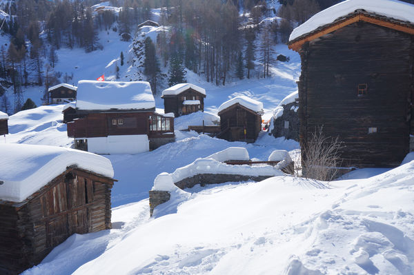 Digne d'un conte de fée d'hiver: le hameau de Blatten, en amont de Zermatt.