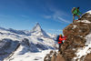 A scenic trip with a mountain guide: climbing on the Riffelhorn.