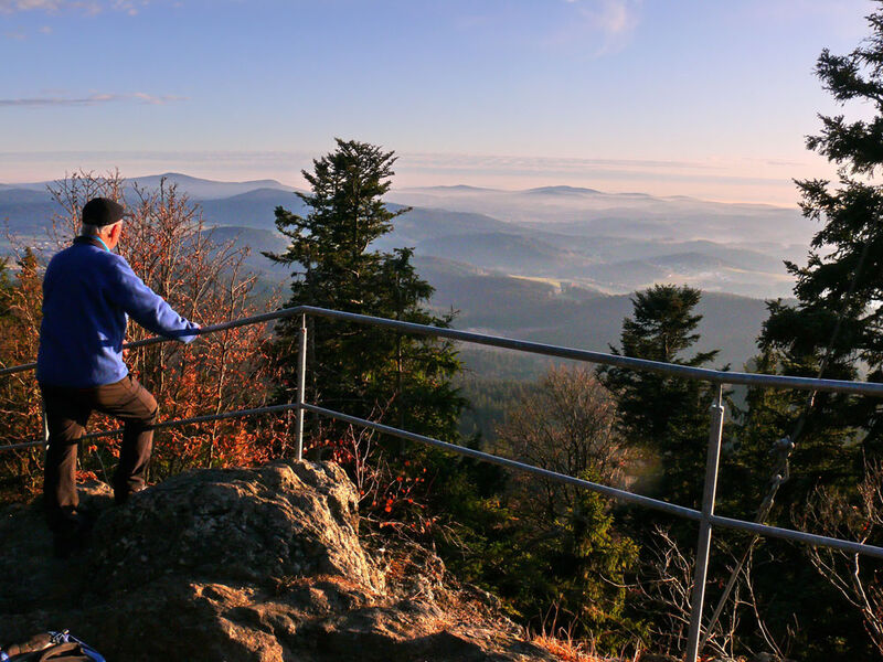 Vom Hennenkobel, dem Zwieseler Hausberg, kann man eine traumhafte Aussicht genießen.